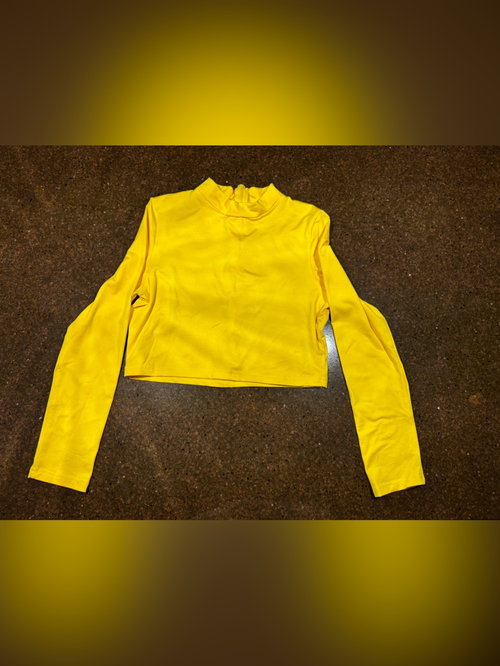 Amazon Yellow Long Sleeve Crop Top